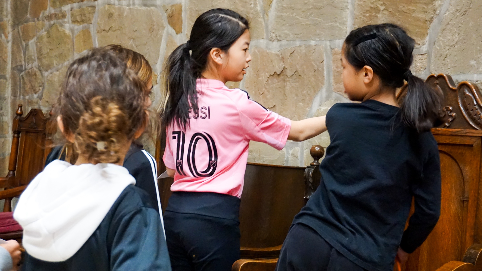 Students searching for a clue